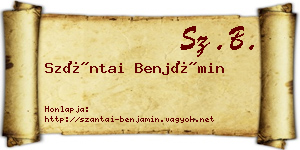 Szántai Benjámin névjegykártya