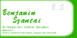 benjamin szantai business card